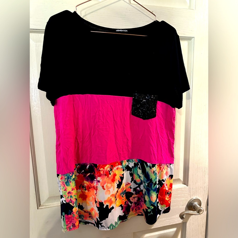 Top with sequin pocket